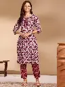 New Stylish Women Daily Wear Cotton Kurta Set