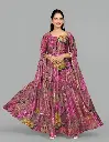 Pavitra Fab Women's Digital Floral Print Stylish Floor Length Chinon Anarkali Gown