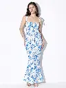 Women's Sexy Summer Floral Bodycon Maxi Dress