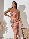 Trendy Urban Western Women  Asymmetric Multicolor Dress