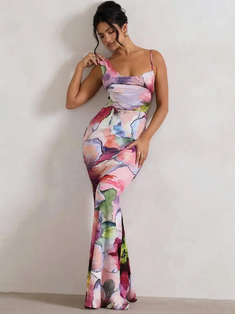 Multi Floral Maxi Dress 