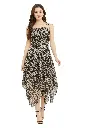 Women High Low Multicolor Maxi/Full Length Dress 