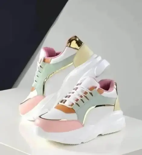 Stylish Pink Casual Sneakers Shoes For Women