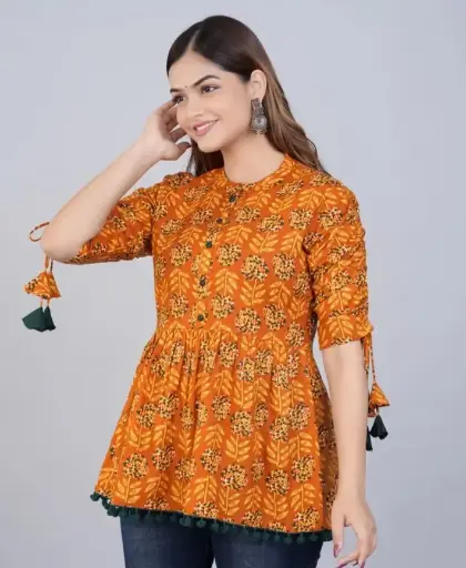 Ribera collection Women Floral Print A-line Kurta