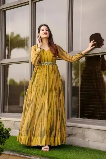 Tarmino Designer Women Printed Anarkali Kurta