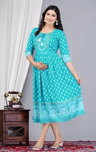 Benicia cotton printed feeding kurti
