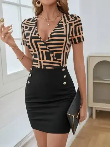Women Bodycon Black Dress